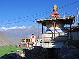 304 Jharkot Entrance Chorten Looking To West I passed the entrance chorten to Jharkot and looked back to the west with the Hotel Plaza where I stayed in 2002.